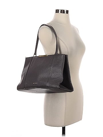 Ted Baker London 100% Leather Black Gray Leather Shoulder Bag One size