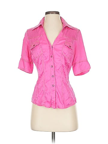 Cache Short Sleeve Silk Top (view 1)