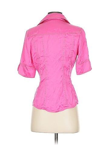 Cache Short Sleeve Silk Top (view 2)