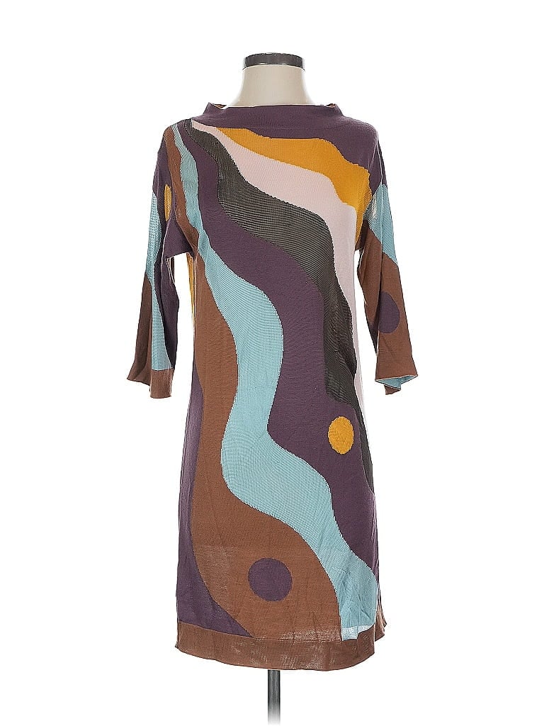 M Missoni Graphic Brown Purple Casual Dress Size EU (IT) 40 / US 4 - photo 1