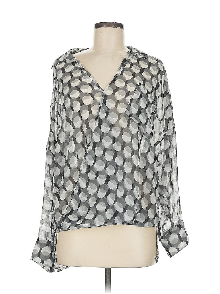 Pre-owned Vince Camuto 3/4 Sleeve Blouse In Silver