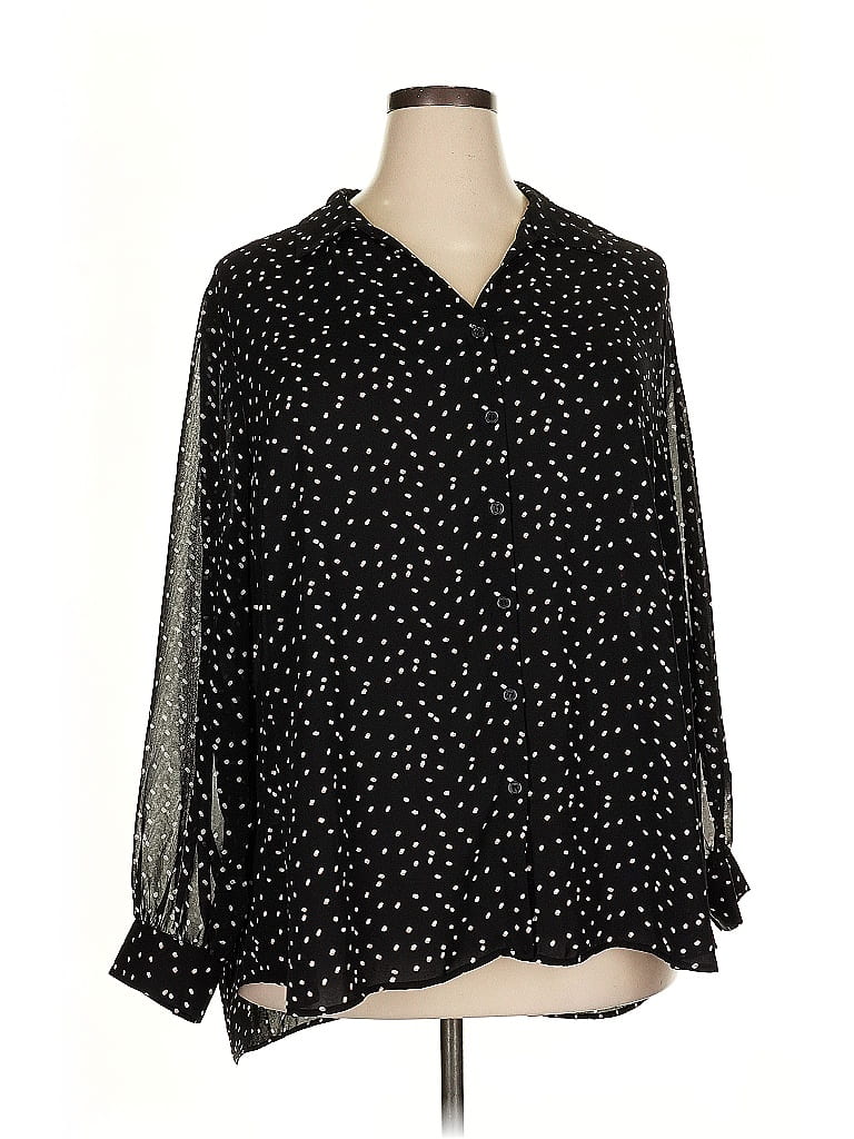 Click to view more detailed imagery on our partner's website Pre-owned Les Serein 3/4 Sleeve Blouse In Black