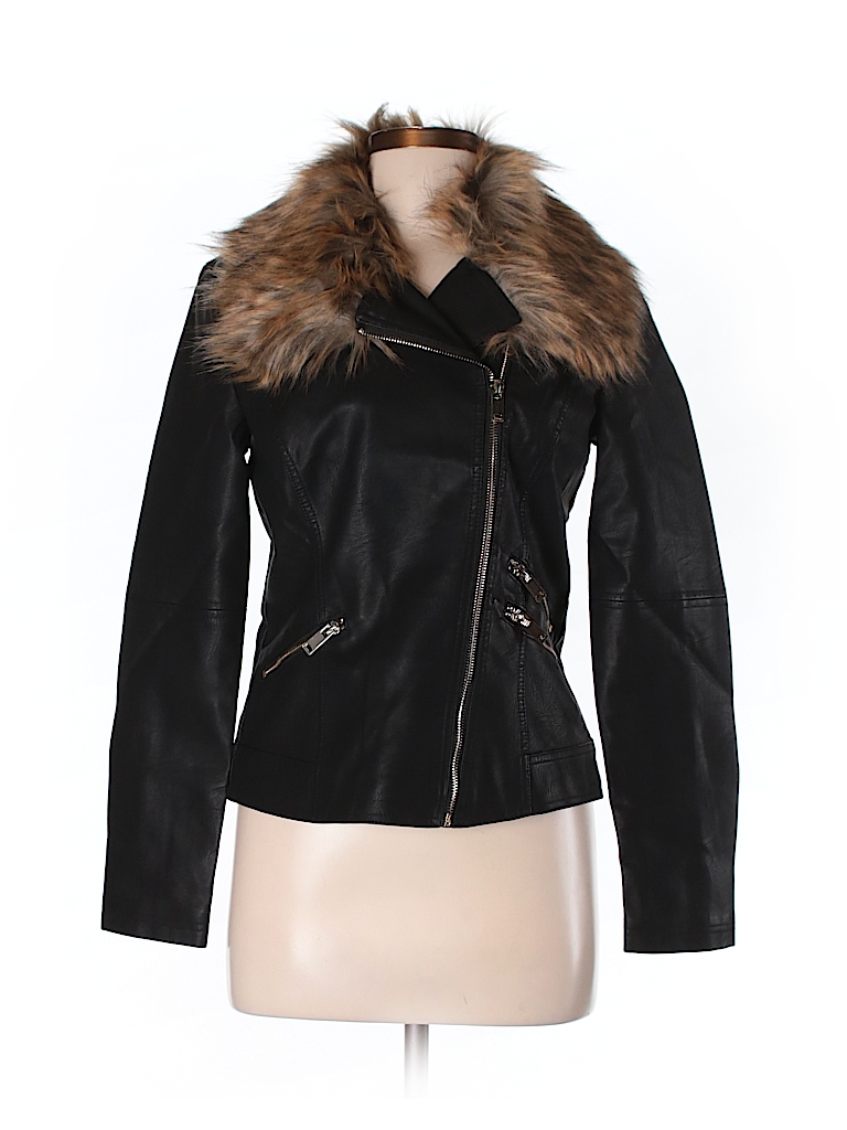 Faux Fur Leather Jacket New Look - Softy Fur