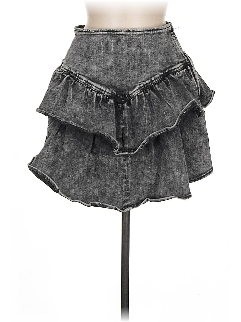 Pre-owned Sonoma Goods For Life Denim Skirt In Gray