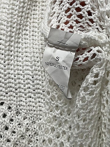 Unbranded 100% Polyester Ivory White Swimsuit Cover Up Size S