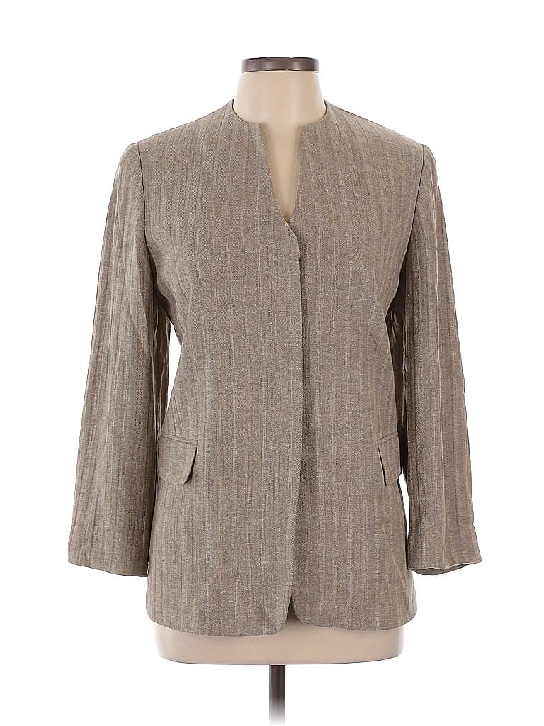 Pre-owned Lafayette 148 Blazer Jacket In Brown