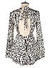 StyleStalker 100% Polyester Animal Print Ivory Romper Size S - photo 2