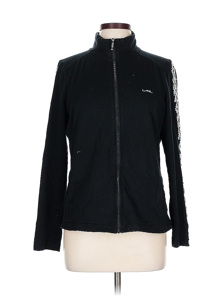 L-RL Lauren Active Ralph Lauren Black Track Jacket Size L - photo 1