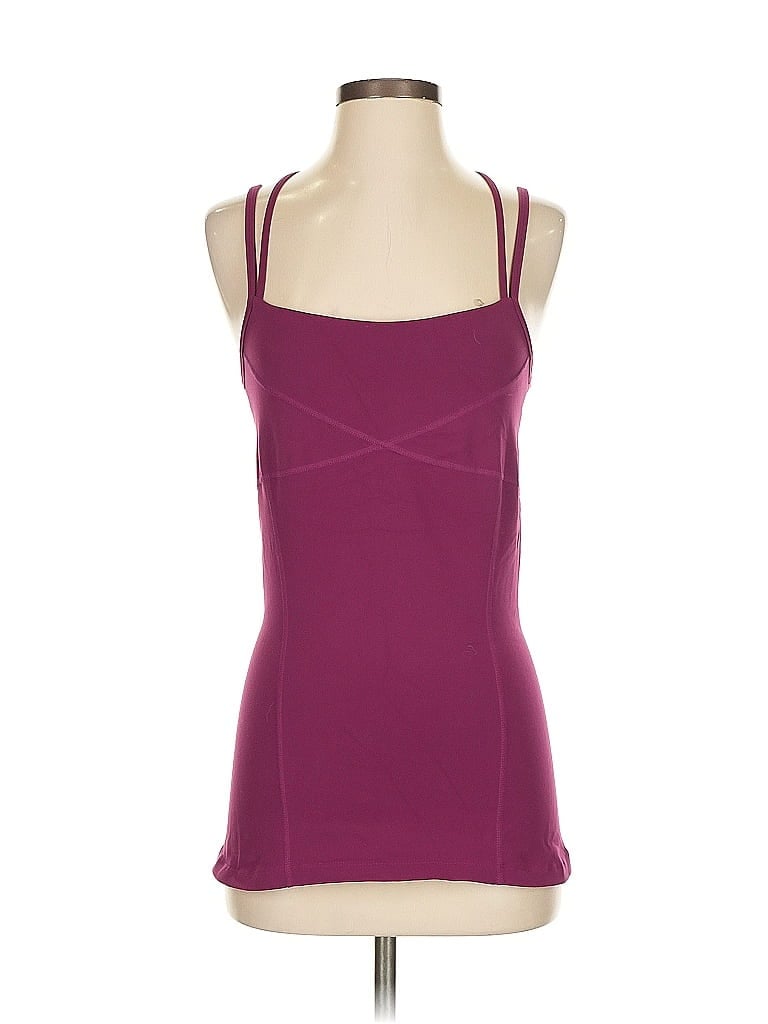 KIRAGRACE Pre-owned Tank Top Burgundy Halter Neckline Tops