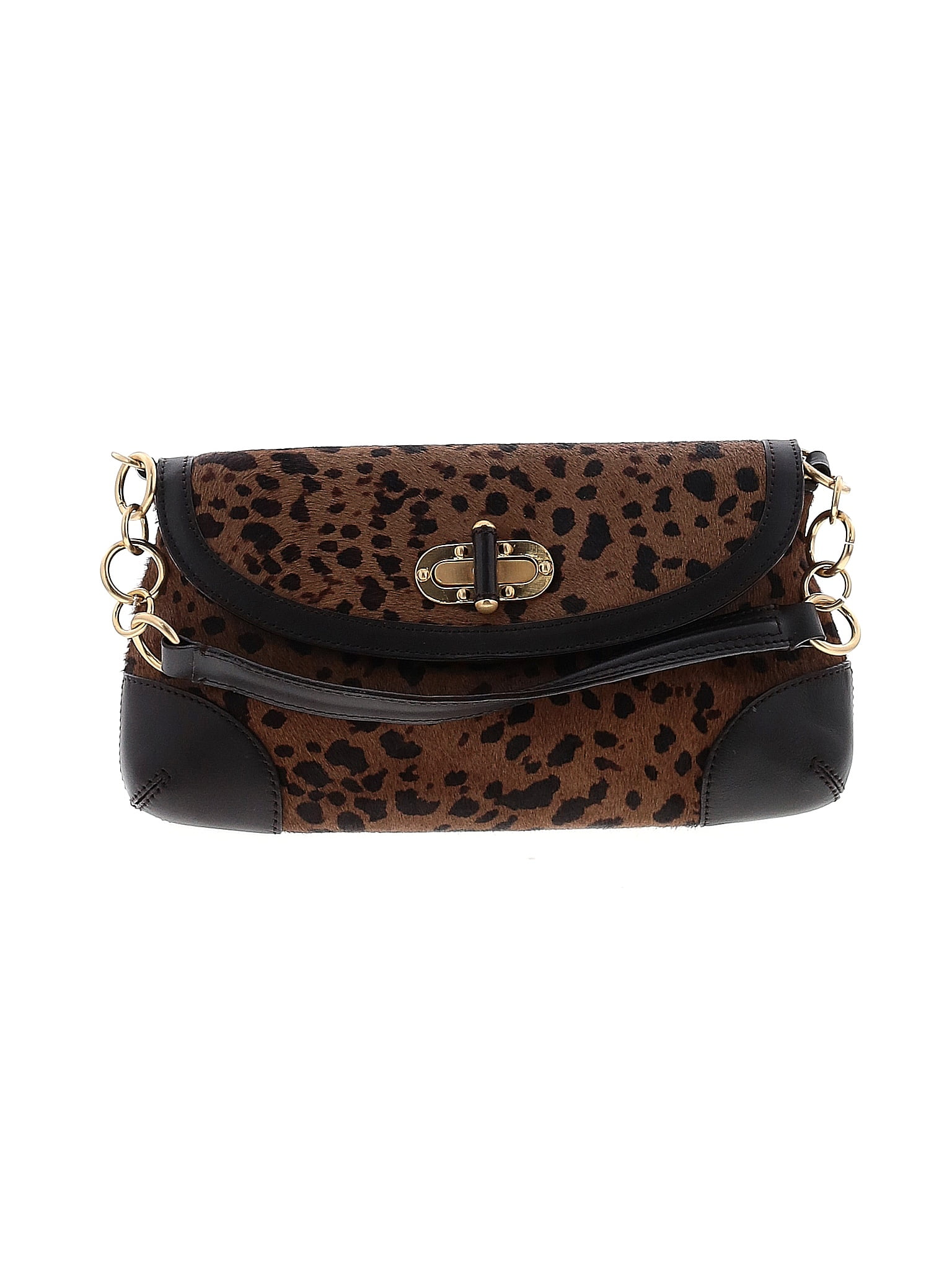 Ann Taylor Animal Print Brown Shoulder Bag One size