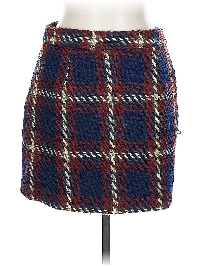 English Factory 100% Polyester Plaid Blue Casual Skirt Size L - photo 1