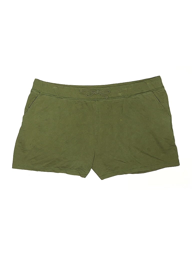 Natural Reflections Solid Green Shorts Size XXL - photo 1