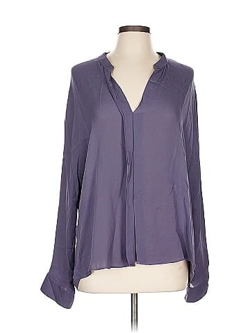 Vince. Long Sleeve Silk Top (view 1)