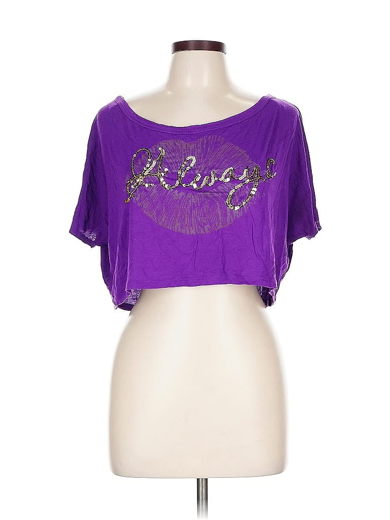 Pre-owned Assorted Brands Short Sleeve T-shirt In Purple