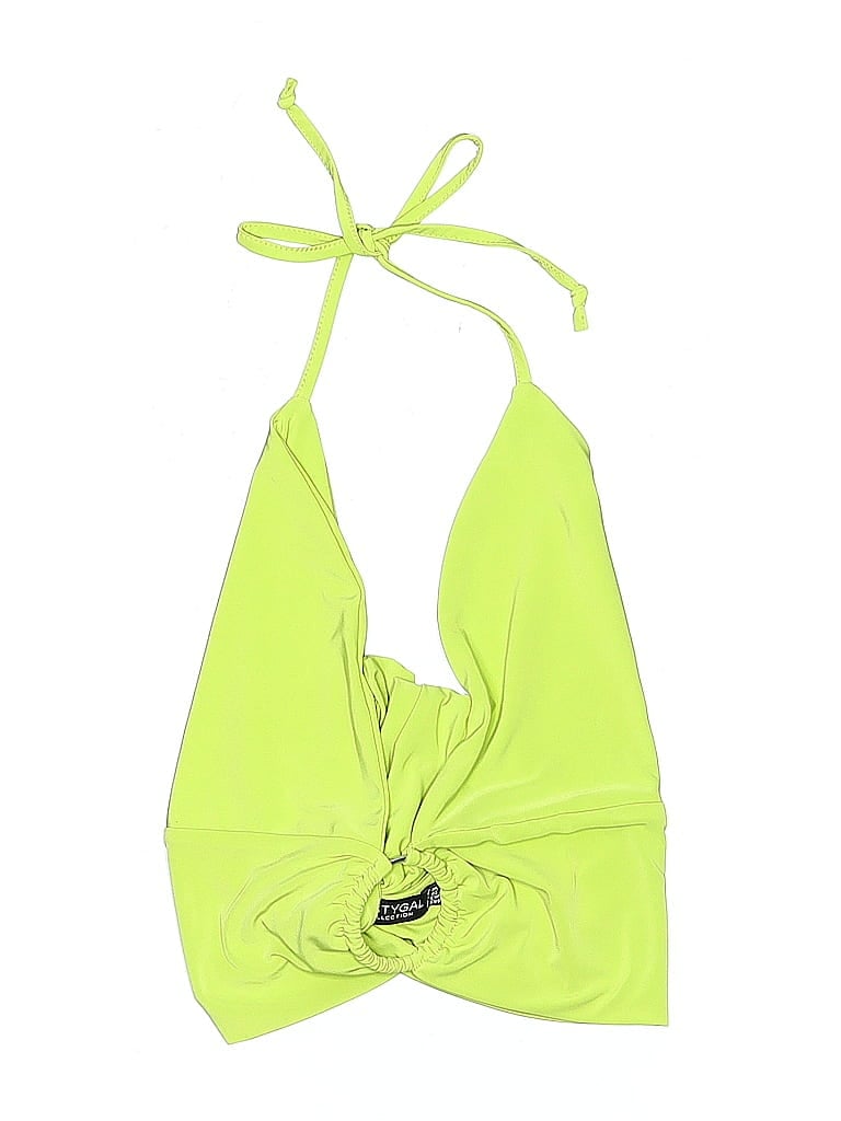 Click to view more detailed imagery on our partner's website Pre-owned Nasty Gal Inc. Swimsuit Top Green Solid Pattern Swimwear