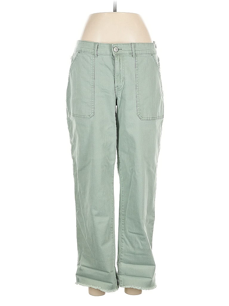 LOGO by Lori Goldstein Green Jeans Size 8 (petite) - photo 1