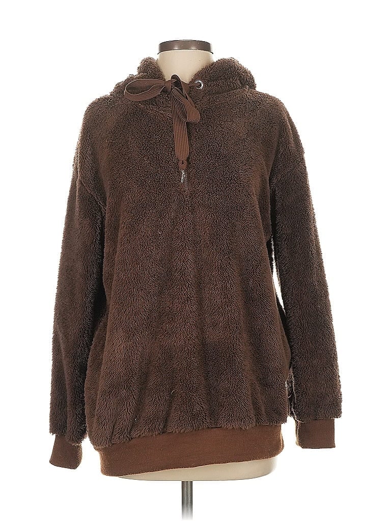 Pre-owned Unbranded Fleece Jacket In Brown
