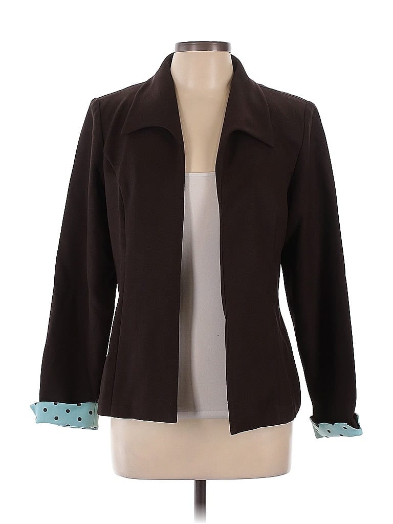 Pre-owned Perceptions Blazer Jacket In Brown