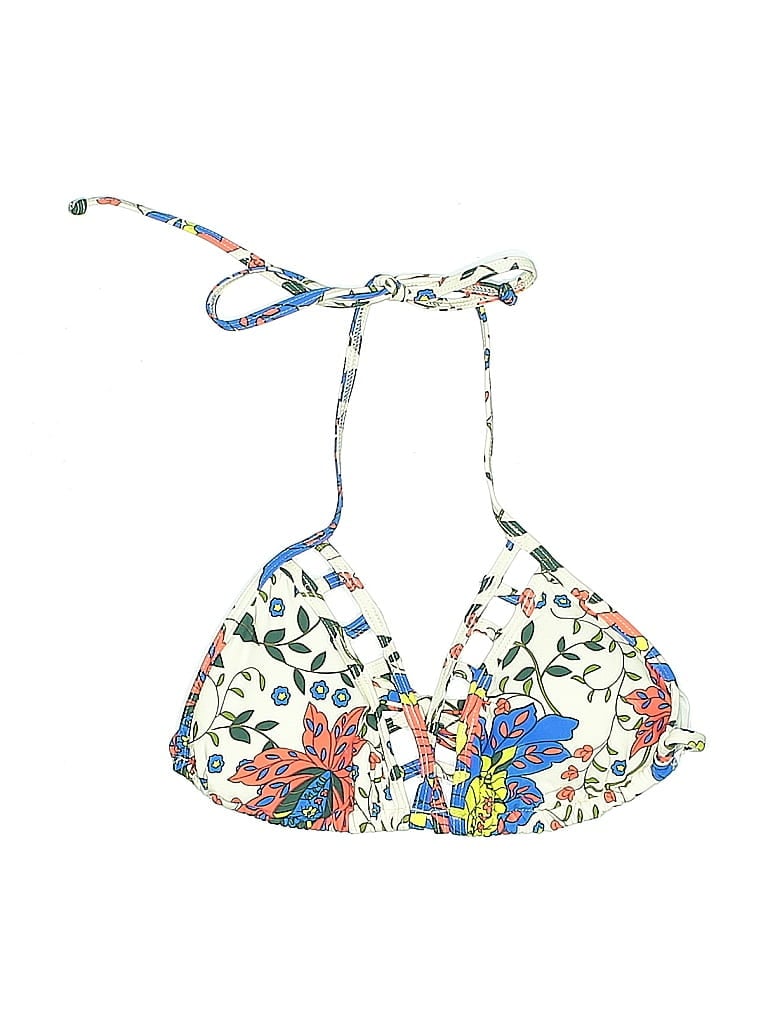 Pre-owned Ella Moss Swimsuit Top Ivory Swimwear In White