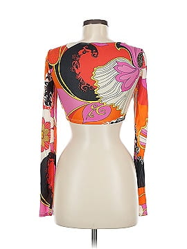 Ronny Kobo 100% Viscose Paisley Orange Kimono Size M