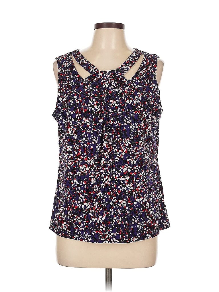 Pre-owned Nine West Sleeveless Blouse In Blue