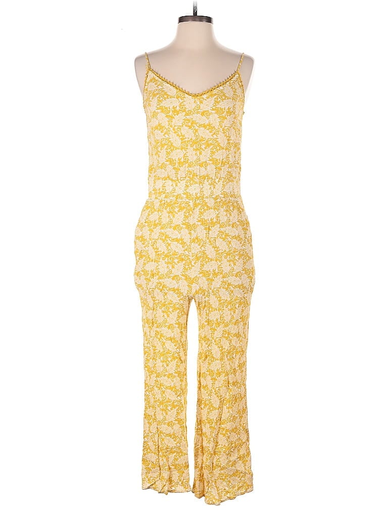 Pre-owned Loft Beach Jumpsuit In Yellow