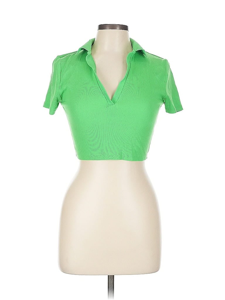 Click to view more detailed imagery on our partner's website Pre-owned Zara Short Sleeve Turtleneck In Green