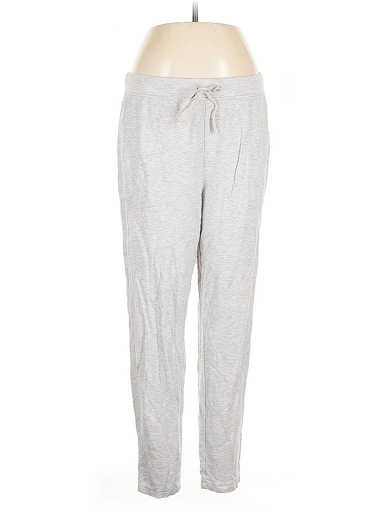 Lou & Grey Solid Gray Casual Pants Size L - photo 1