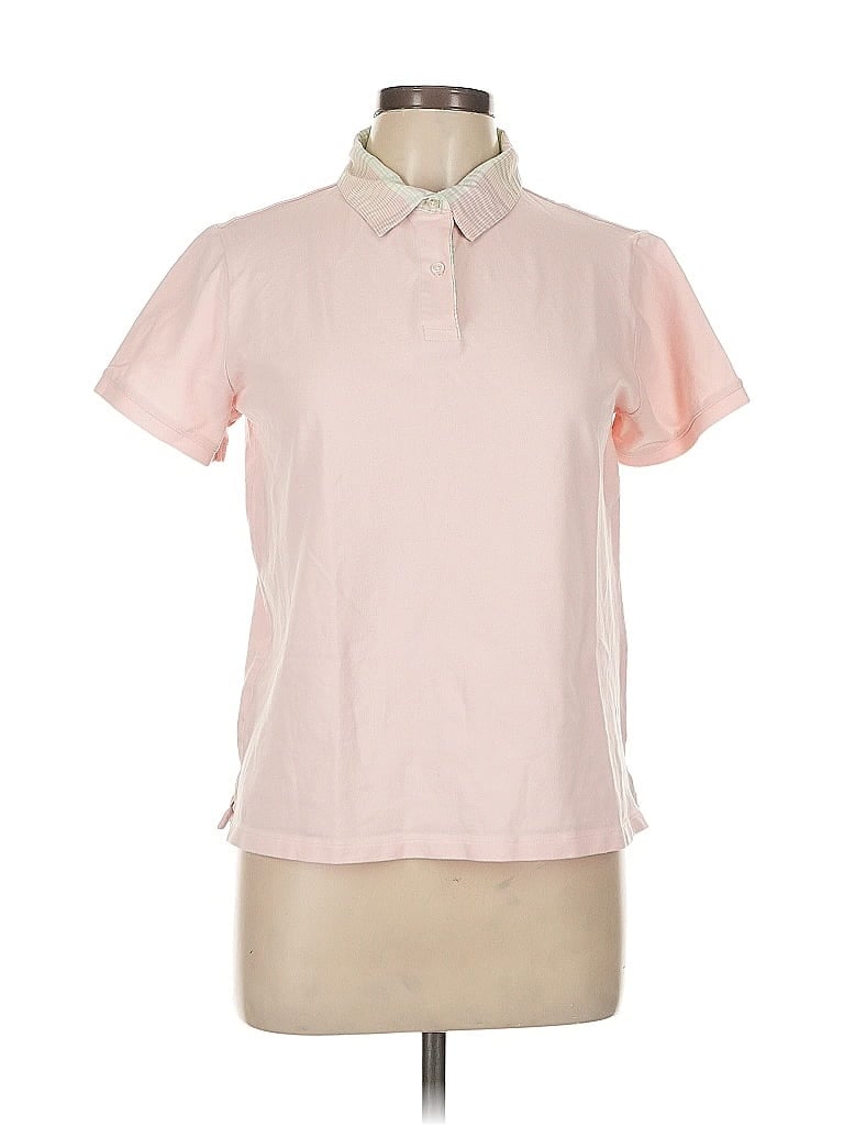 Click to view more detailed imagery on our partner's website Pre-owned Lands' End Short Sleeve Blouse In Pink