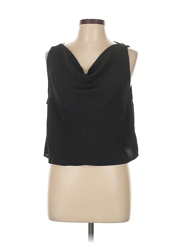 Pre-owned Open Edit Sleeveless Blouse In Black