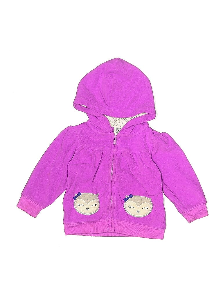 Just One You Made by Carter's 100% Polyester Purple Zip Up Hoodie 6-9 MO / 9 MO - photo 1