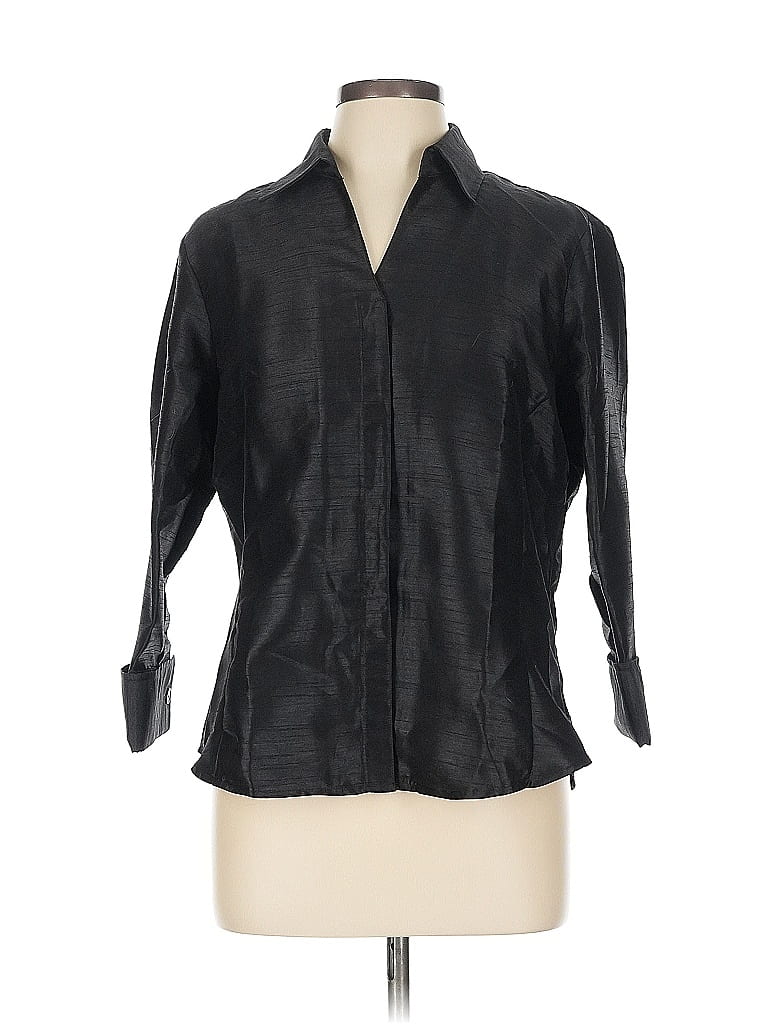 HARVE BENARD Pre-owned 3/4 Sleeve Blouse In Black