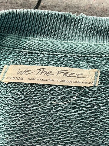 We the Free Teal Sweatshirt Size M