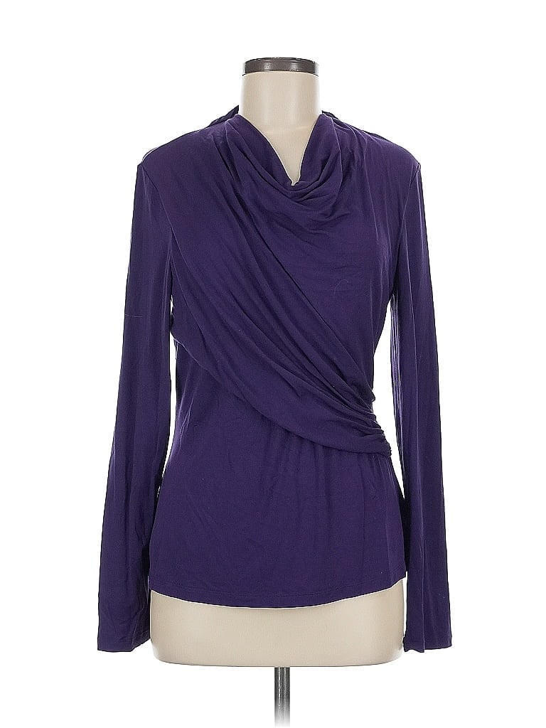 Doncaster Collection Purple Long Sleeve Turtleneck Size M - photo 1