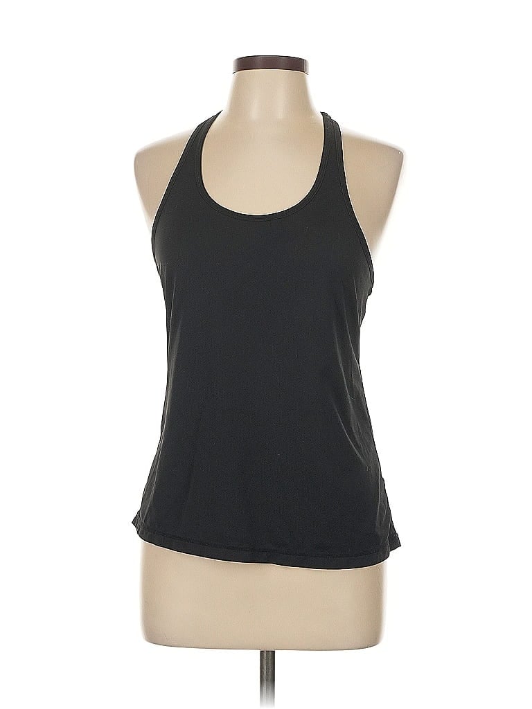 Pre-owned Z By Zella Tank Top Black Halter Neckline Tops
