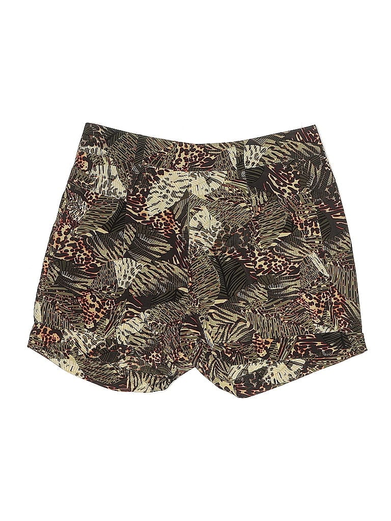 Worth 100% Silk Animal Print Brown Shorts Size 0 - photo 1