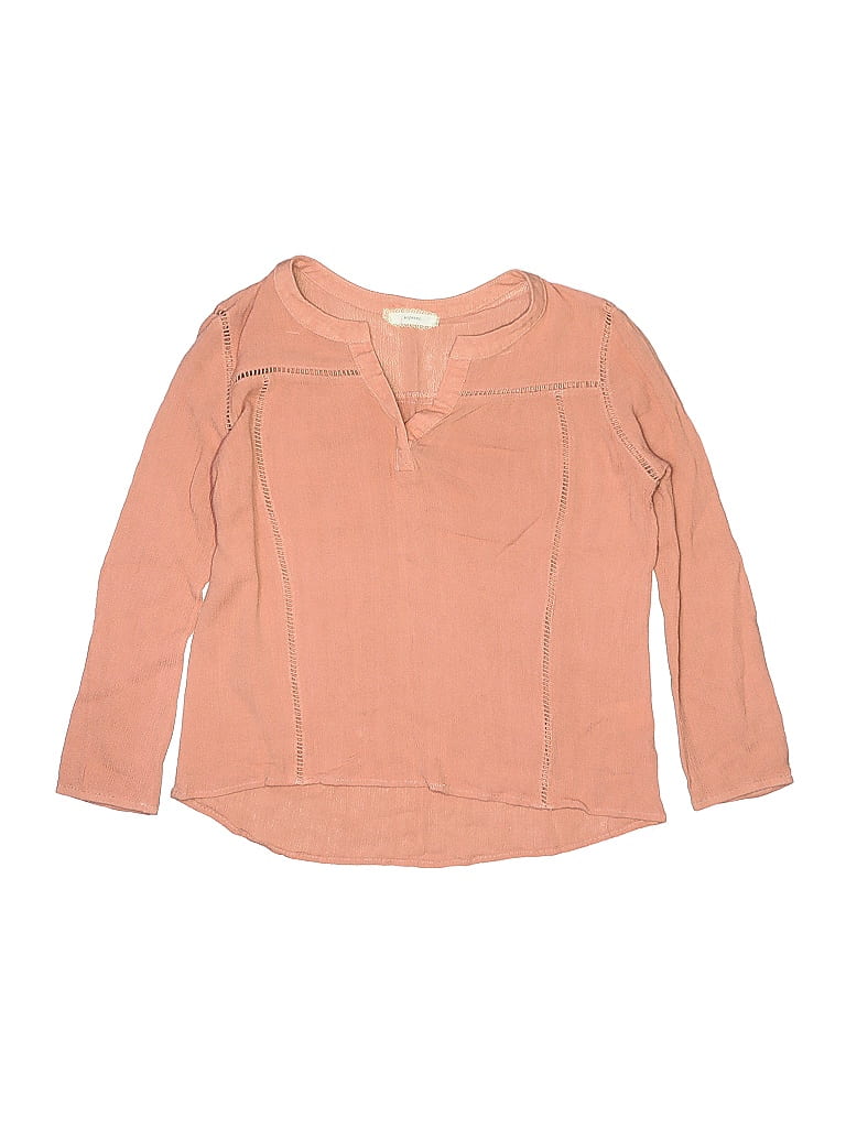 SOPRANO Pre-owned Kids' Long Sleeve Top Orange Open Neckline Tops