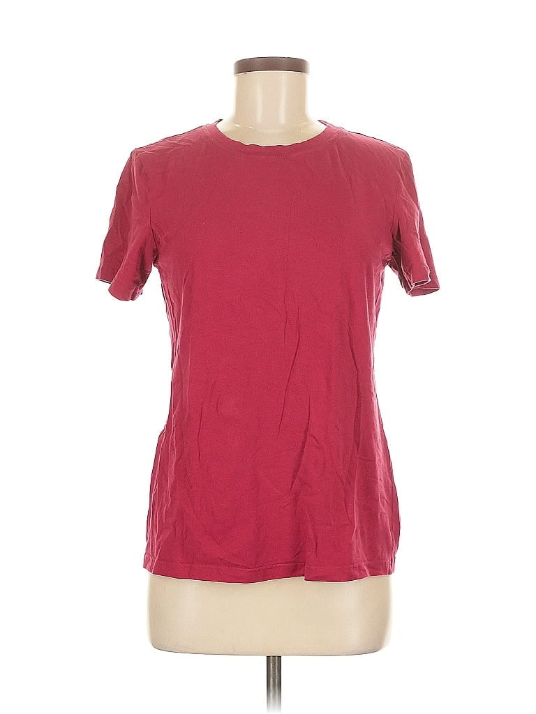 Pre-owned Jockey Short Sleeve T-shirt In Burgundy