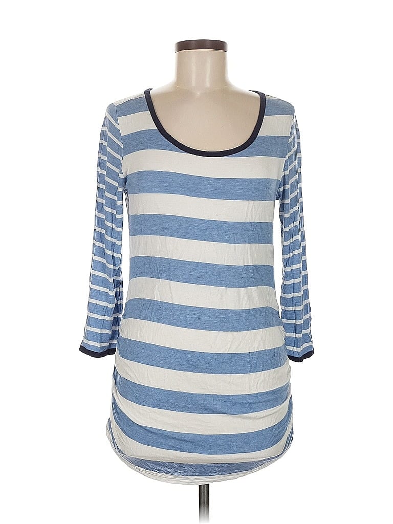 Pre-owned Jessica Simpson 3/4 Sleeve Top Blue Boatneck Tops