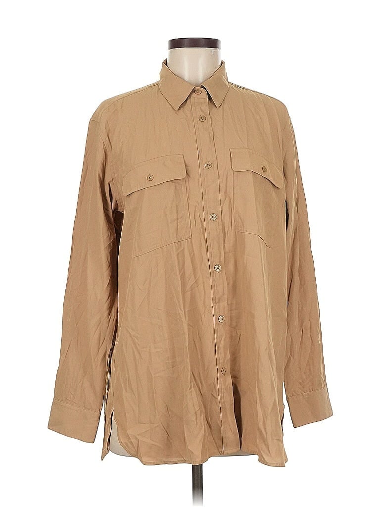 Click to view more detailed imagery on our partner's website Pre-owned Uniqlo Long Sleeve Blouse In Brown