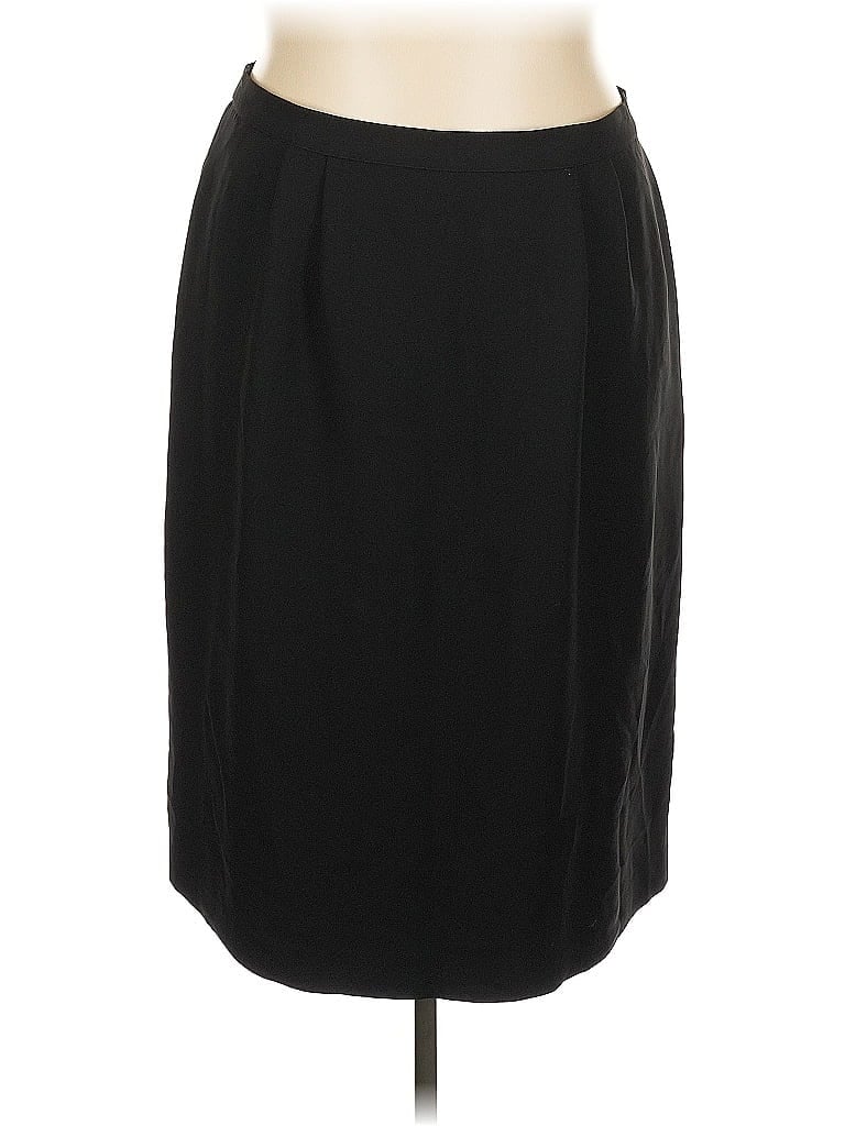 Kasper II Solid Black Formal Skirt Size 22 - photo 1