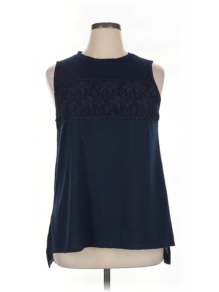 Pre-owned Joe Fresh Sleeveless Blouse In Blue