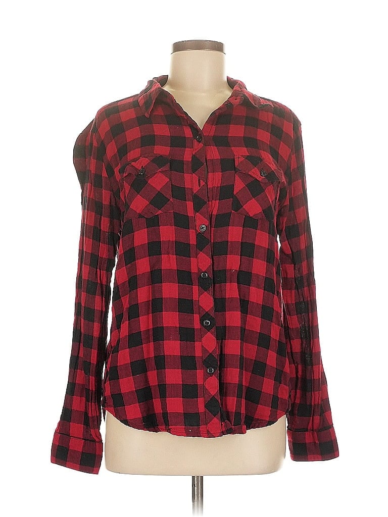 Click to view more detailed imagery on our partner's website Pre-owned Beachlunchlounge Long Sleeve Button Down Shirt In Red