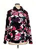 Cuddl Duds Floral Black Burgundy Pullover Sweater Size XXL (estimated) - photo 1