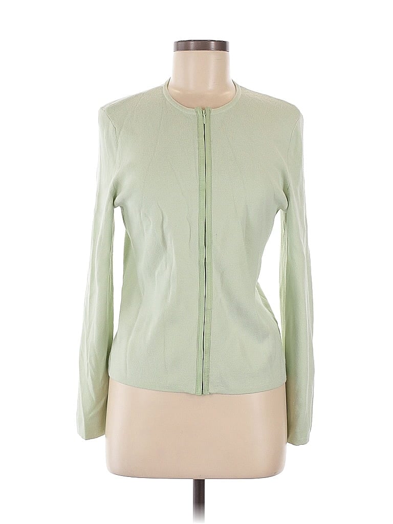 Pre-owned Sigrid Olsen Cardigan Sweater In Green