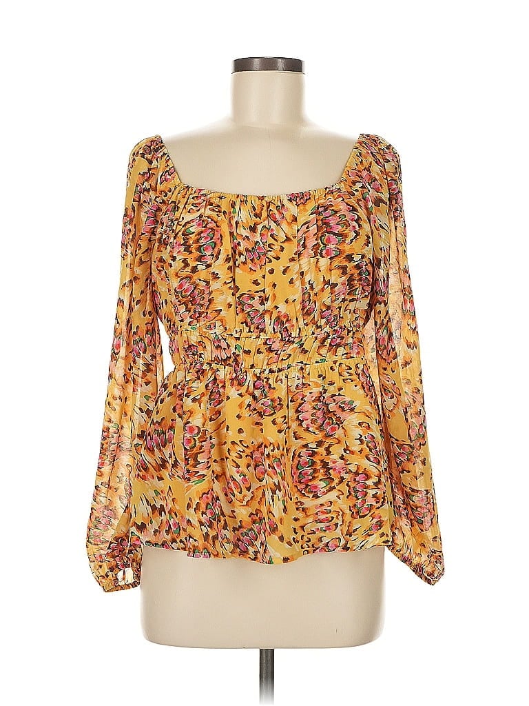 Pre-owned Dr2 Long Sleeve Blouse In Yellow