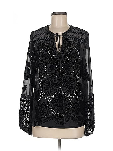Hale Bob Long Sleeve Silk Top (view 1)