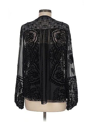 Hale Bob Long Sleeve Silk Top (view 2)