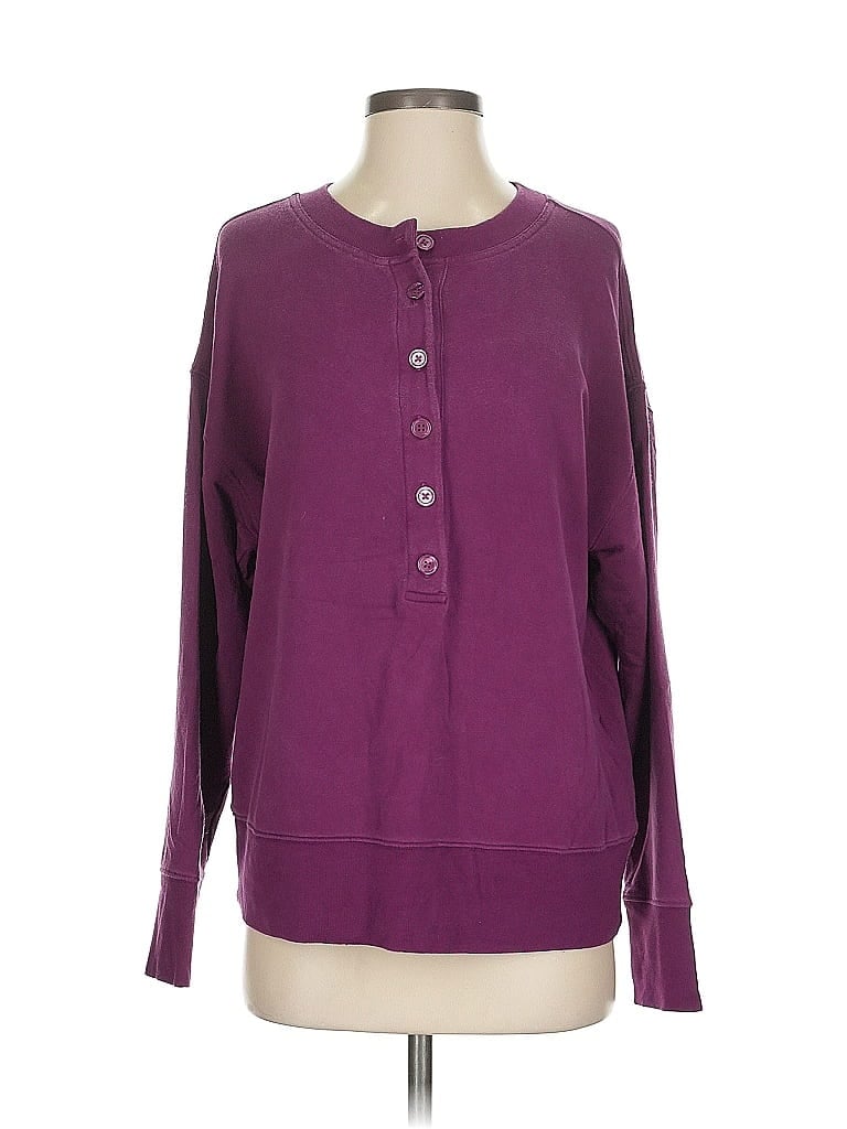 Pre-owned Athleta Sweatshirt In Purple