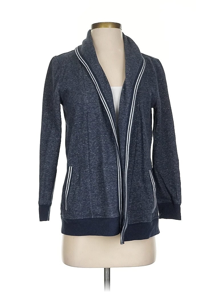 Pre-owned T By Talbots Zip Up Hoodie In Blue